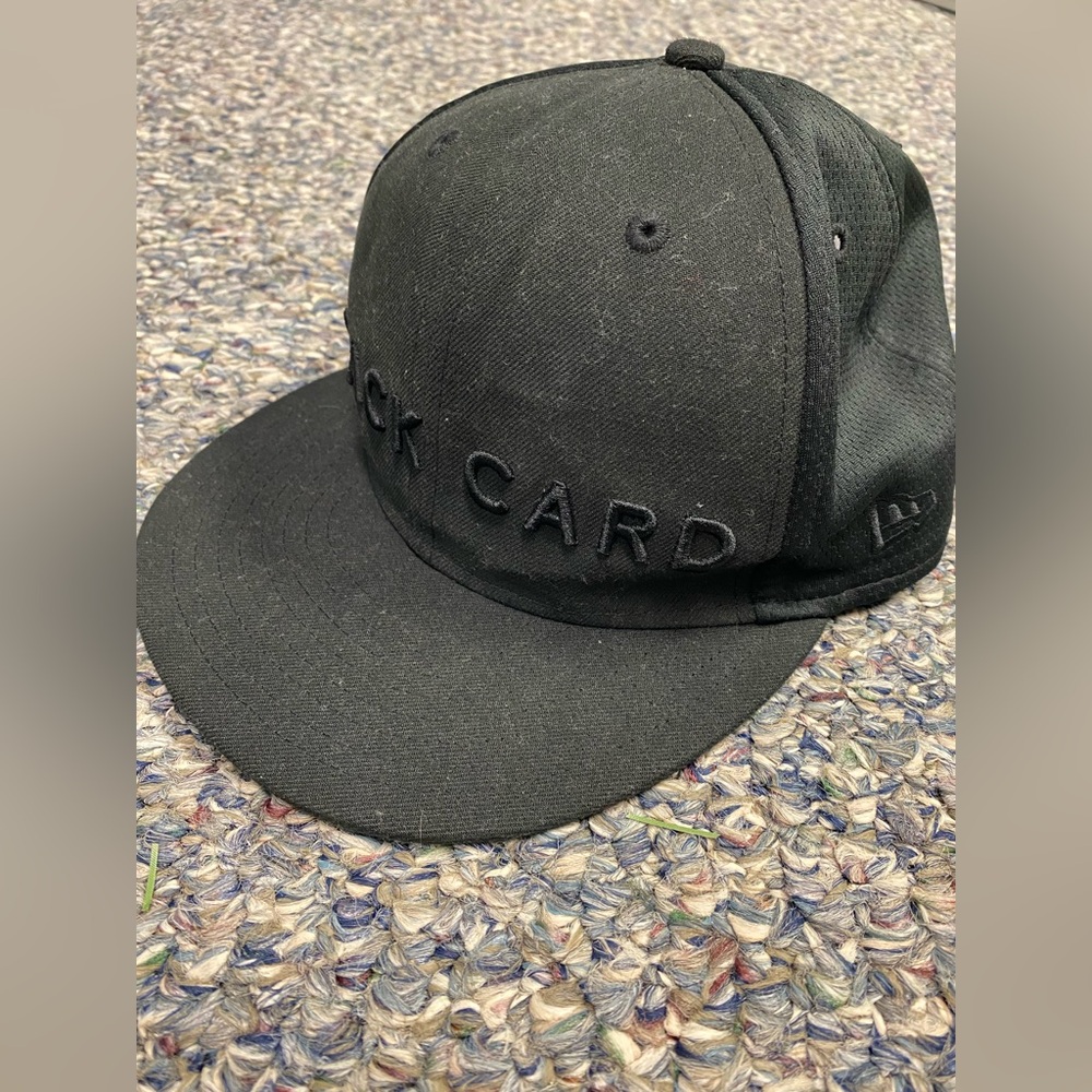 New Era Black 9FIFTY Black Card Hat - Picture 2 of 5